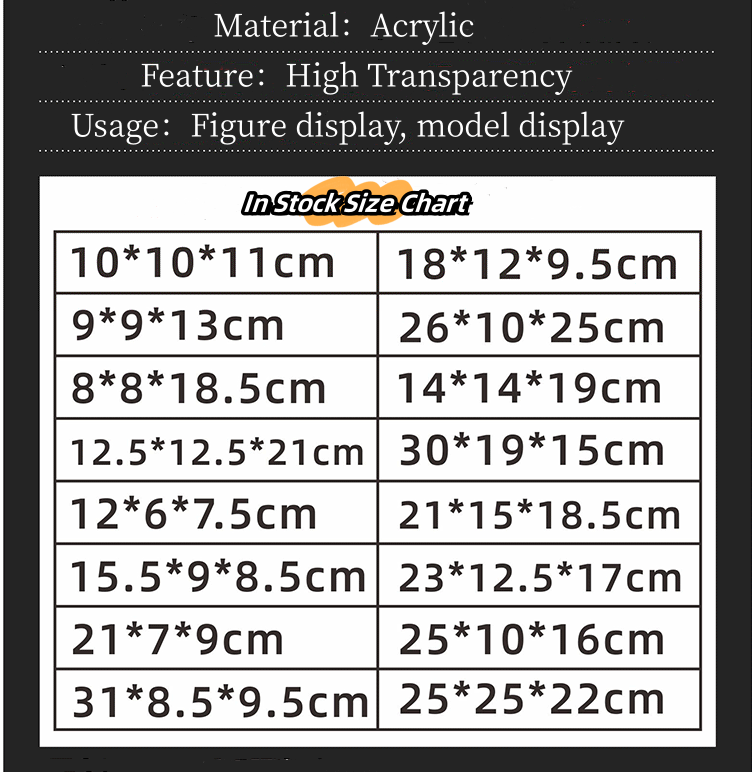 Dustproof Simple Transparent Acrylic Holder Toy Collectibles Acrylic Storage Display Case Container Box For Action Figures Toys supplier