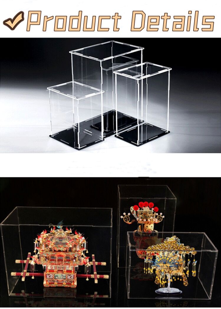 Dustproof Simple Transparent Acrylic Holder Toy Collectibles Acrylic Storage Display Case Container Box For Action Figures Toys factory