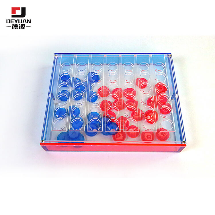 Custom Acrylic Chess Game Colorful chess Board Acrylic Four Connect Game set  Large Travel Outdoor Board Game Connect 4 Four in manufacture