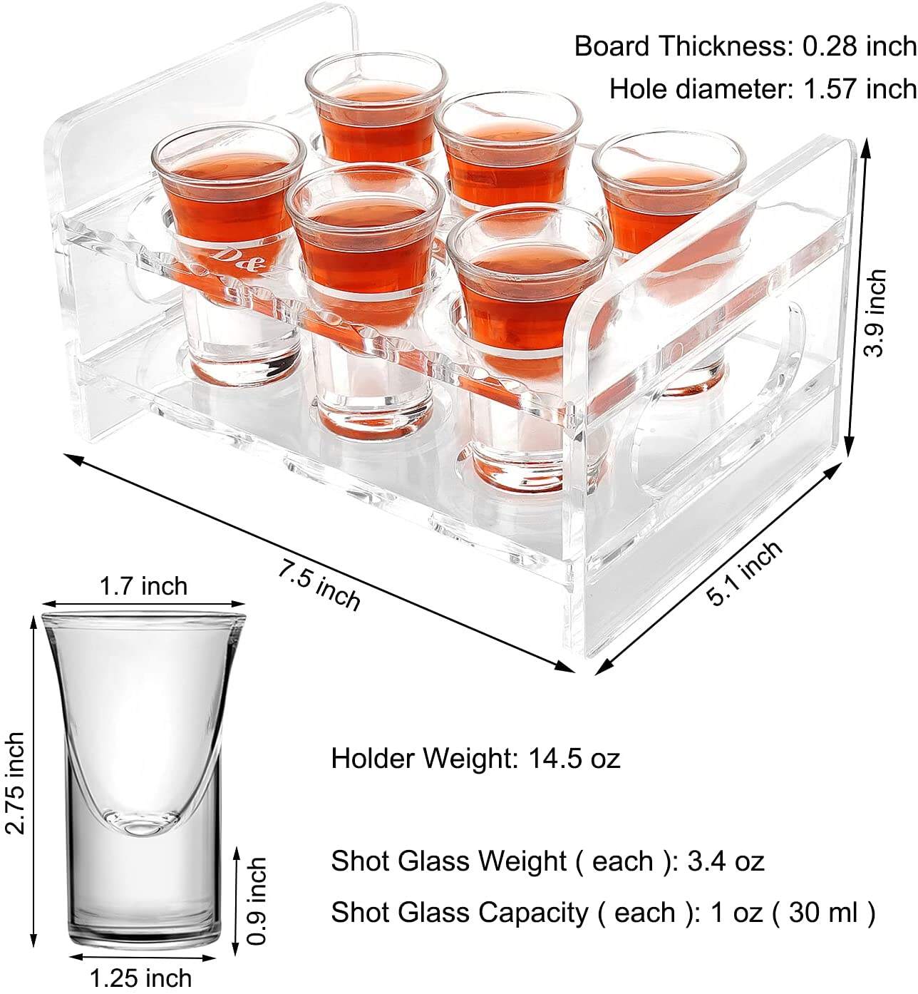 Customized  Acrylic Shot Glass Stand Rack Acrylic Serving Tray supplier