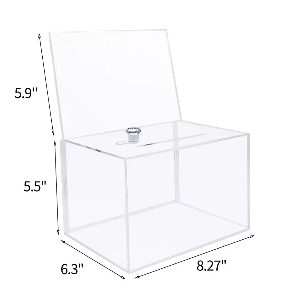 Wholesale Acrylic Charity Donation Box Large Donation Box factory