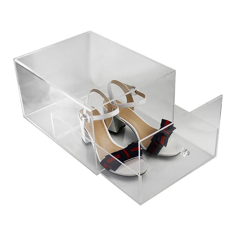 Dyuan Factory Custom Acrylic Box Shoe Storage Perspex with Drawer