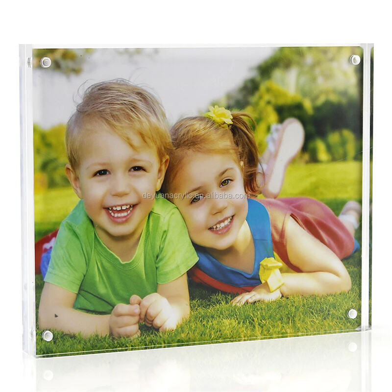 Acrylic Picture Frame Clear Free Standing Desktop Acrylic  magnetic Photo Frame