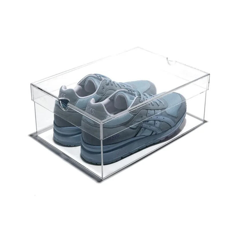 Light clear acrylic sneaker storage box for shoes