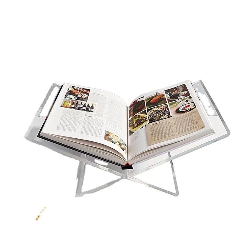 Acrylic Book Stand Clear Book Holder para sa Pagbabasa ng X Shaped Book Stand para sa Pagbabasa ng mga Textbook, Magazine,R