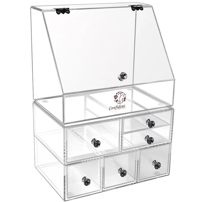 Clear Acrylic Makeup Organizer Makeup Storage Box with Drawers Wholesale