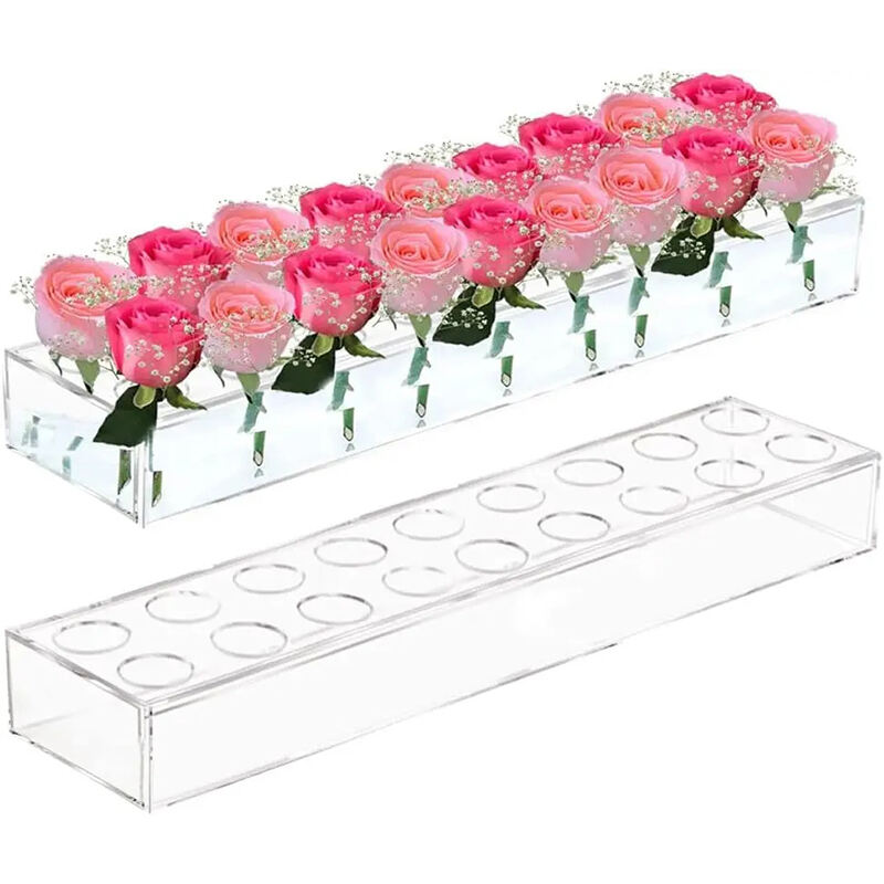 Wedding Centerpieces Table Decorations Clear Rectangular Acrylic Flower Box Clear Acrylic display  Acrylic Flower Vase