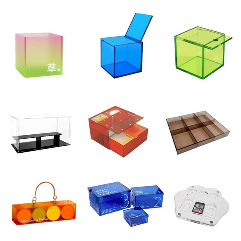 Custom acrylic box ins square gift box drawer type transparent acrylic box
