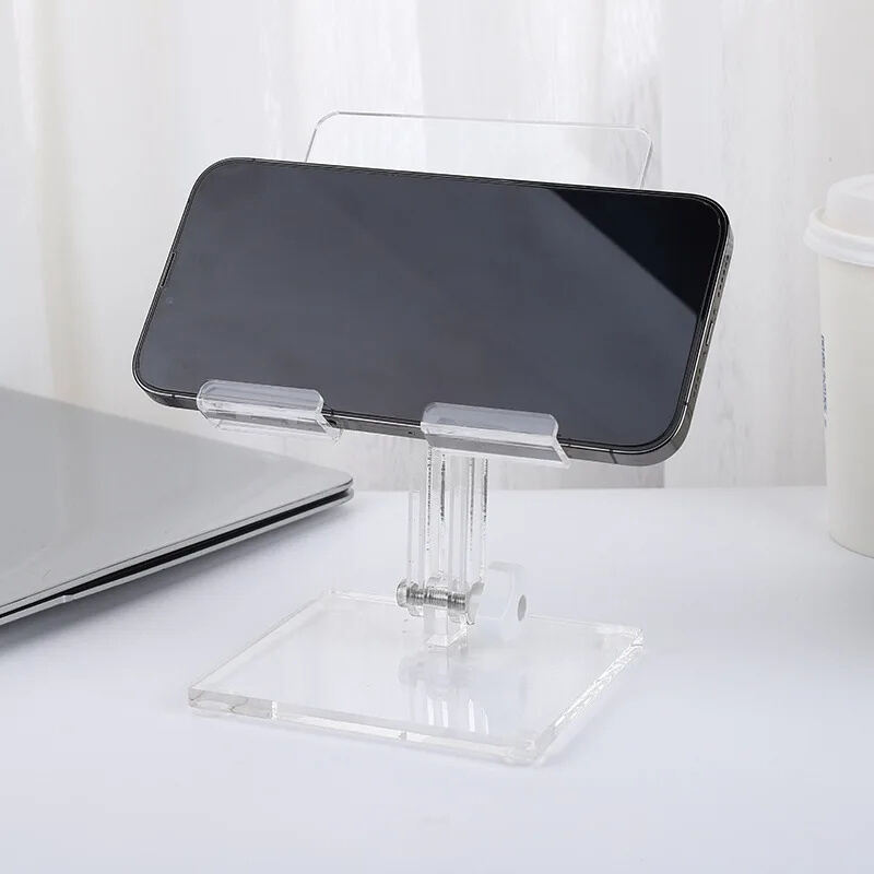 New Acrylic Mobile Phone/IPad Stand Desktop Folding Retractable Portable Tablet Stand Tablet Mobile Desktop Phone Display Stand