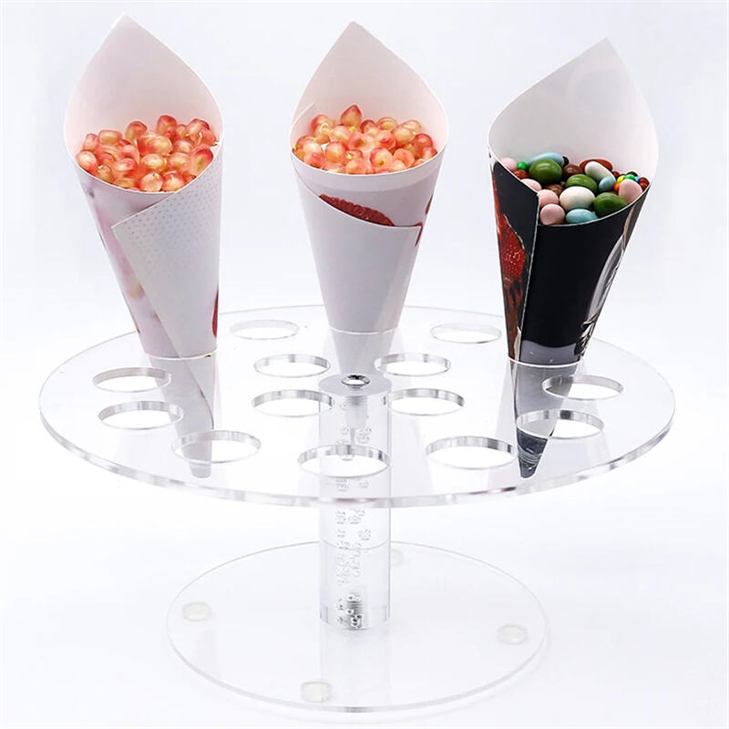 Acrylic Ice Cream Cone Holder Stand for kids