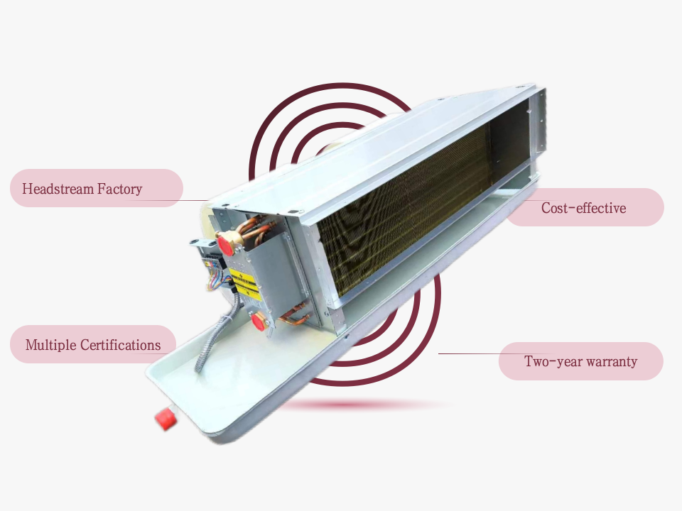 3-Fan Large Blowing Rate Cooling And Heating Fan Coil Unit (FCU) for HVAC system (FP-136) manufacture