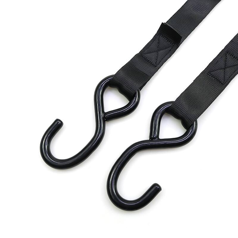 25mm lockable s hook ratchet tie down straps with molded handle manufacture