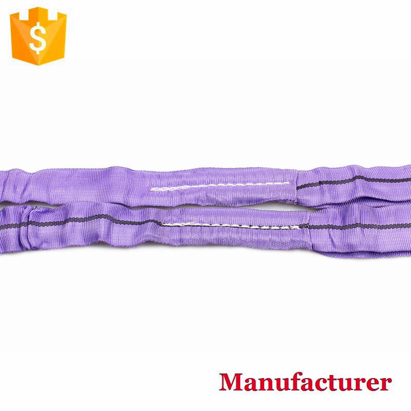 ce 1T purple Polyester round sling webbing belt strap details