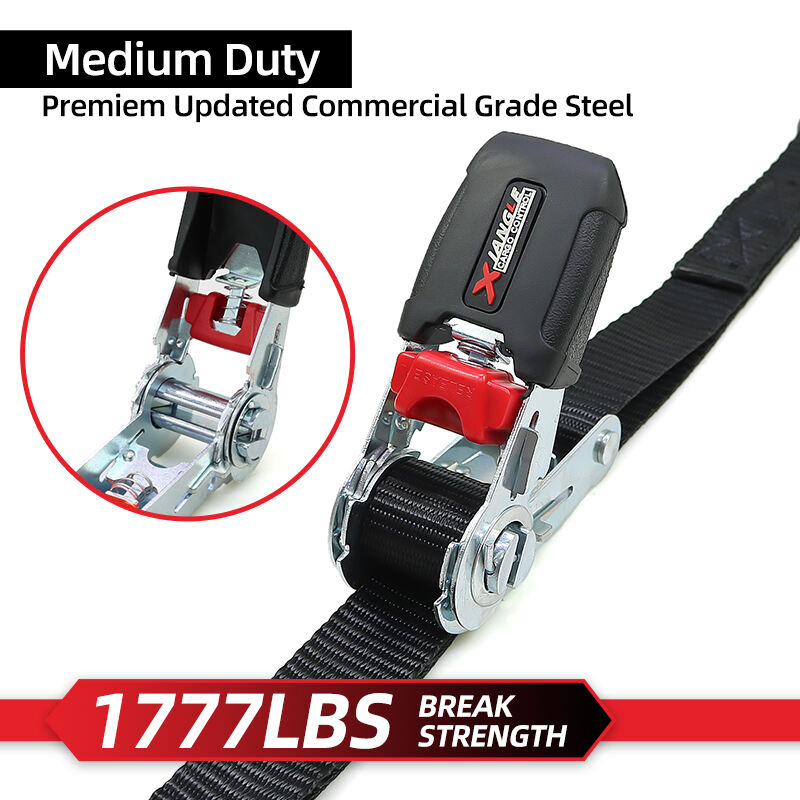 4pk 1inch 1777lbs rubber handle ratchet belt strap tie down with s-hook details