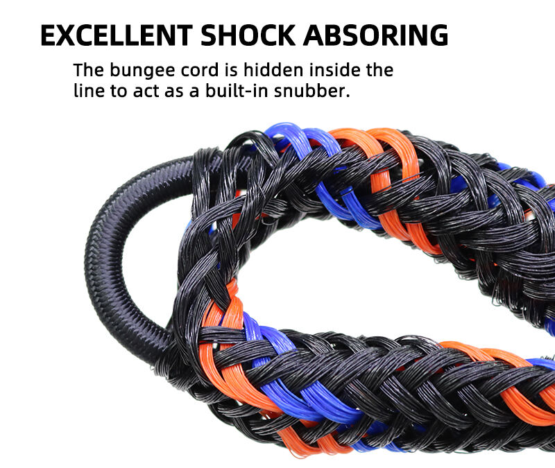 Custom Length Shock Absorb Anchor Rope Bungee Dock Line with Stainless Steel Clip details