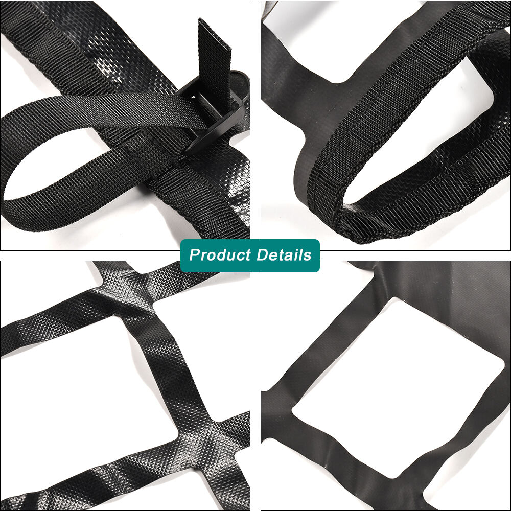 adjustable buckle strap 1100lbs cargo net for pickup truck bed details