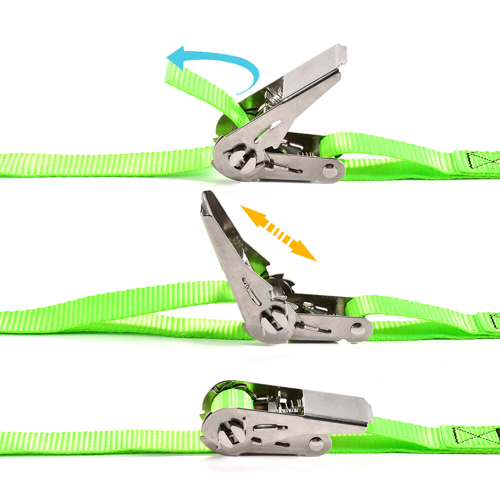 1 inch tie down ratchet strap lashing heavy duty stainless steel with hooks supplier