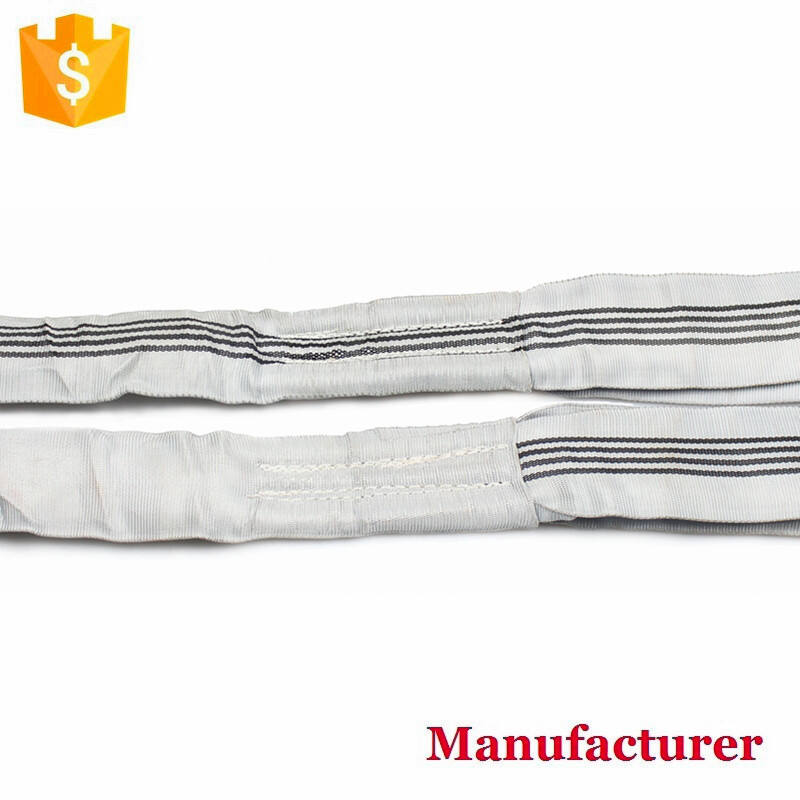 4T gray eye to eye Polyester round sling belt for lifting loads factory