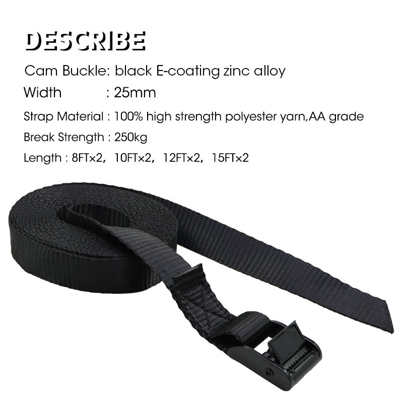 25mm cam buckle small camstrap black paint webbing tie down details