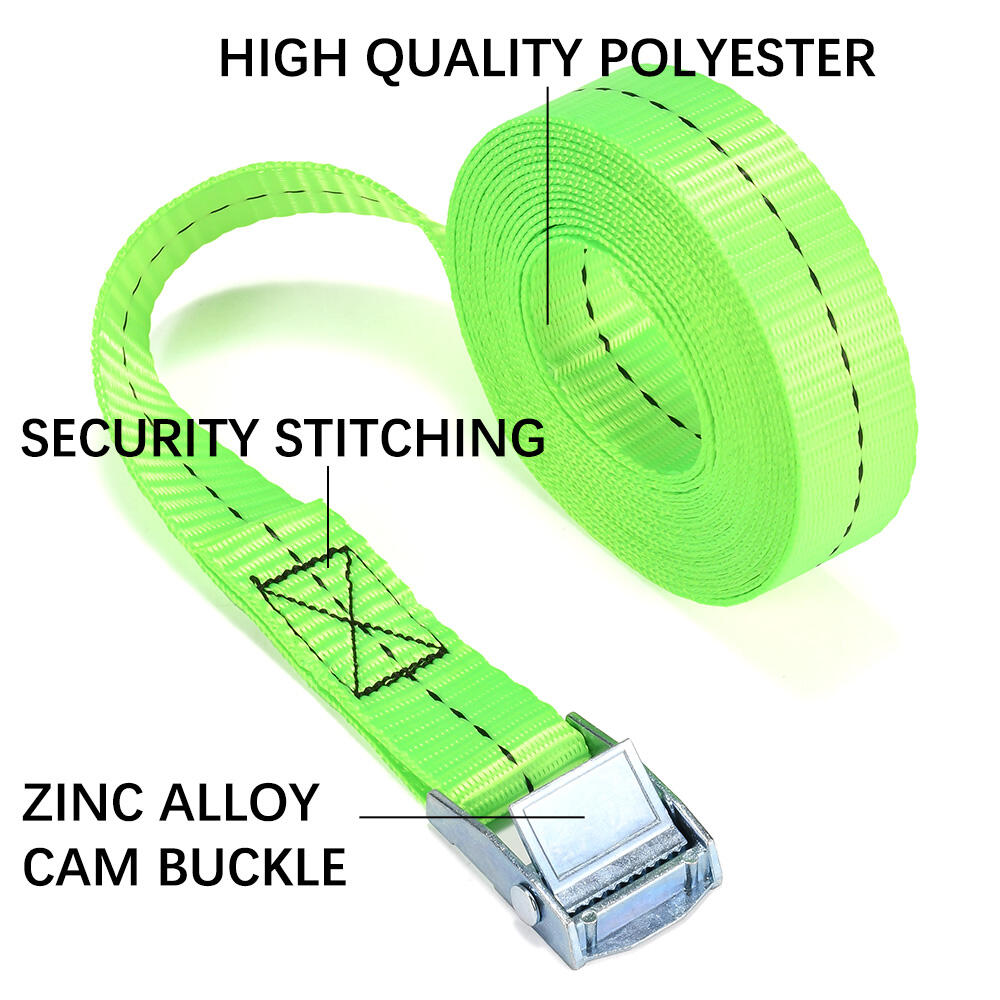 OEM 2pk 1 inch 250kg cam buckle lashing straps endless loop cambuckle strap details