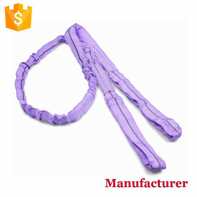 ce 1T purple Polyester round sling webbing belt strap supplier