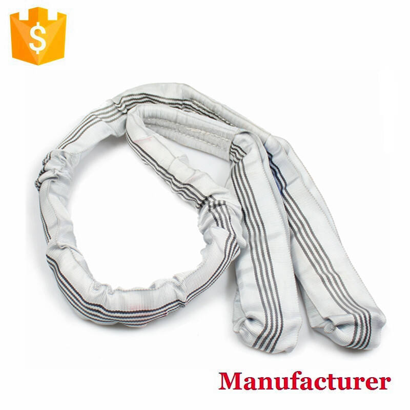 4T gray eye to eye Polyester round sling belt for lifting loads supplier