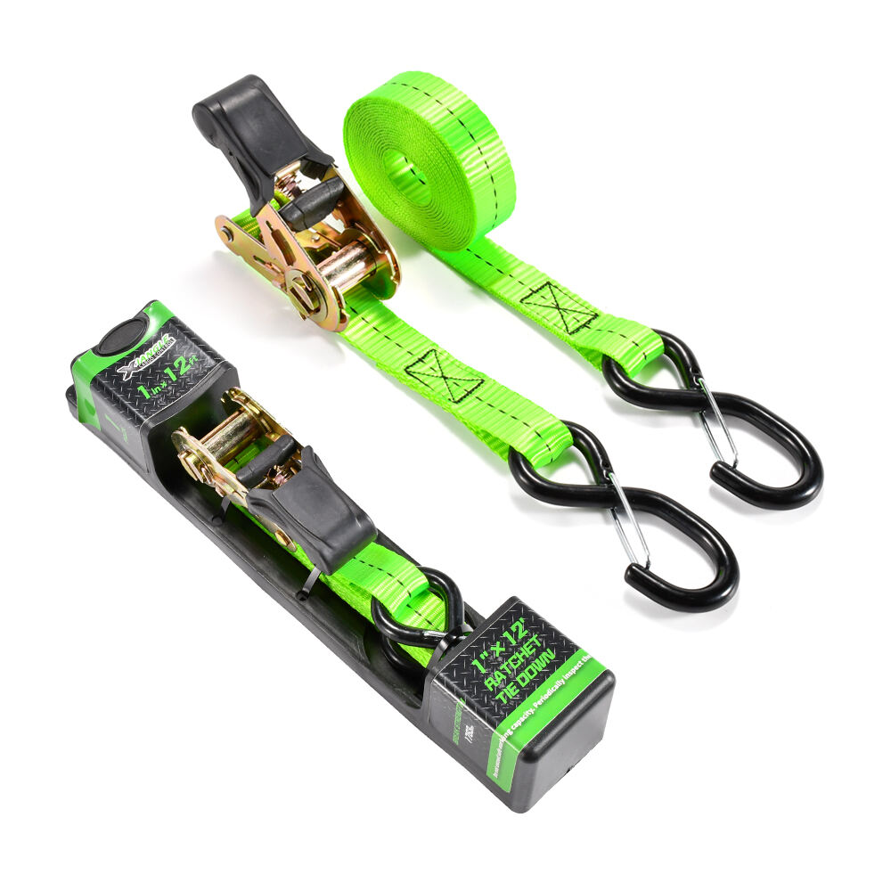 25mm 800kg small ratchet strap with double s hook load securing strap trailer factory