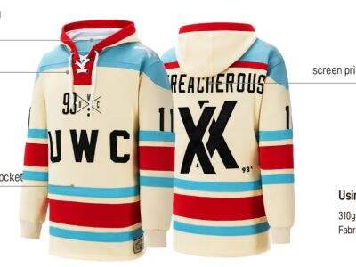 Sublimované hoodíky pro hokej pro velkoobjemové objednávky