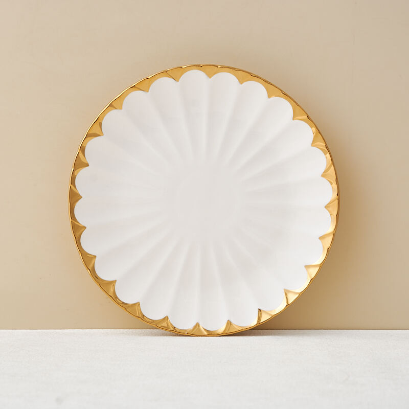 White 10.5-Inch Ceramic Dinner Plate Customizable Single Piece Loose-Packed Charger Tableware factory