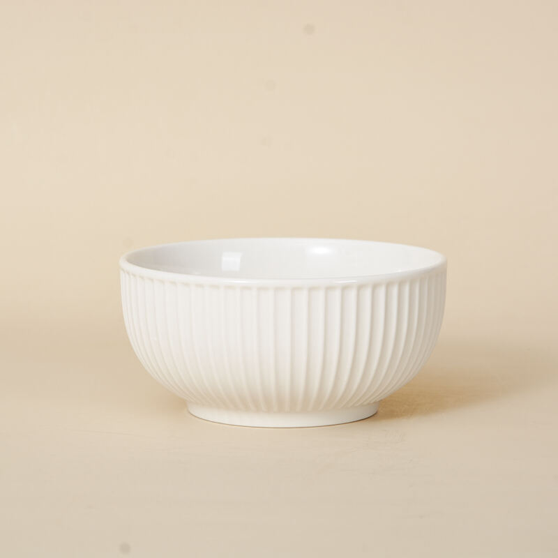 Customized Modern White Ceramic Dinnerware Set Embossed and Durable for Home Hotel or Holidays supplier