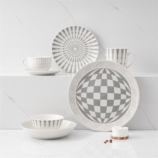 Add a touch of sophistication to your table with modern dinner sets in chic designs.