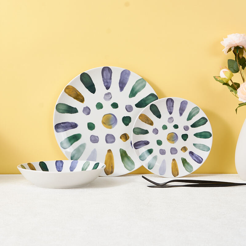 Luxury White Ceramic Dinner Set Durable Bowls and Cute Making Machine Customizable in Bulk for Restaurants manufacture