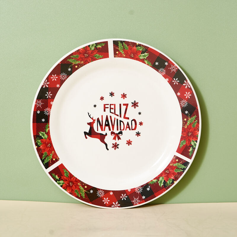 Commercial-Grade Dinner Plates Christmas Ceramic Dinnerware Set Custom American Design for Hotels & Restaurants manufacture