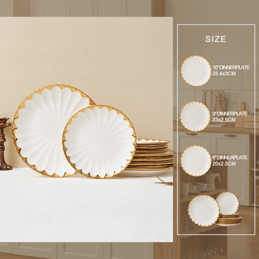 White 10.5-Inch Ceramic Dinner Plate Customizable Single Piece Loose-Packed Charger Tableware supplier