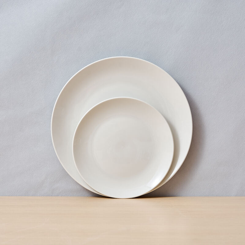 Minimalist Vintage Dinnerware Set 12-Piece White Porcelain Plates Bulk Price for Home & Restaurant details