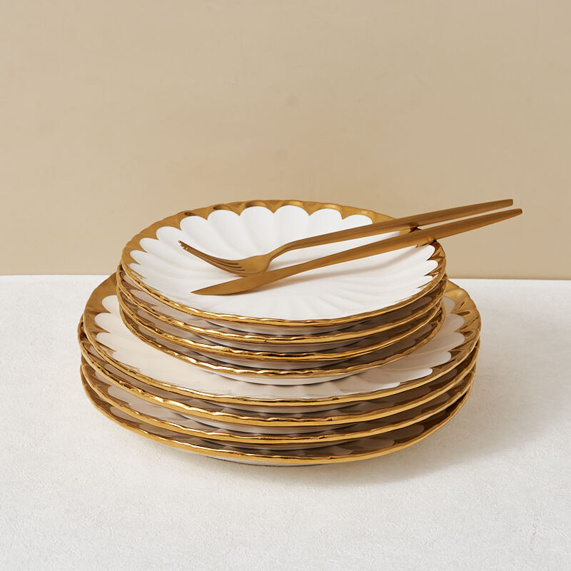 White 10.5-Inch Ceramic Dinner Plate Customizable Single Piece Loose-Packed Charger Tableware manufacture