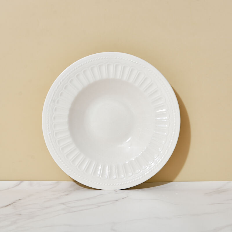 Customizable Quantity Color White Ceramic Tableware Set Minimalist Design Dishwasher Safe High Quality Porcelain for High-End details