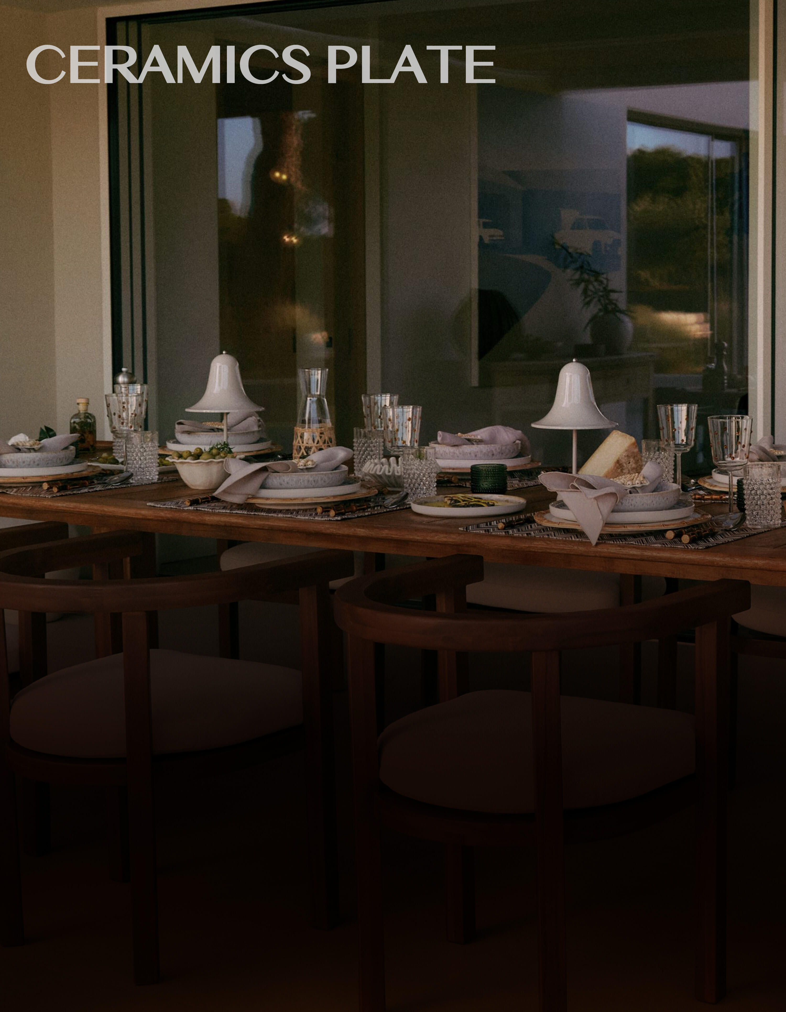 Eco-Friendly Ceramic Plate Sets Classic Design Porcelain Utensils Wholesale for Dinner Home Hotels Camping manufacture