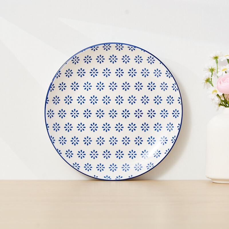 Wholesale Linyi Customisable White Porcelain Dinnerware Sets Printed Patterns Plates for Home Dining Tables manufacture