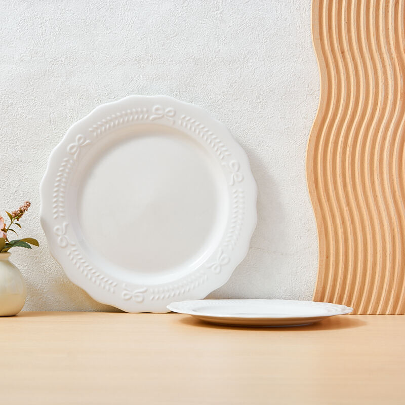 Elegant Embossed Porcelain Tableware Sets for Weddings Parties Hotels Durable Dishwasher/microwave Safe Customized Wholesale manufacture