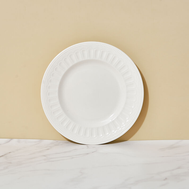 Customizable Quantity Color White Ceramic Tableware Set Minimalist Design Dishwasher Safe High Quality Porcelain for High-End details