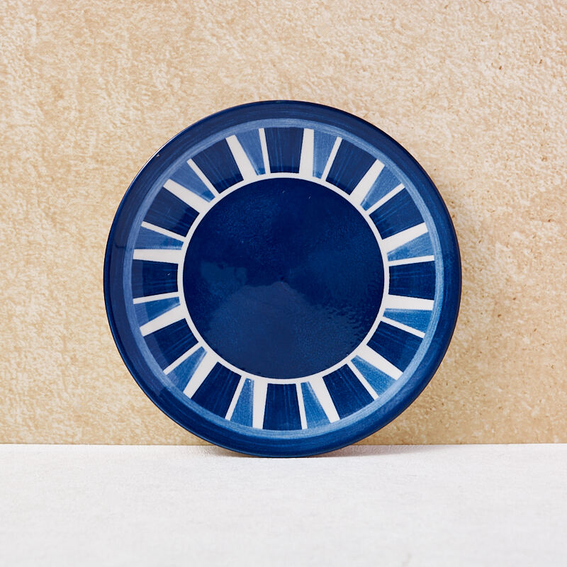 Blue Porcelain Plate Set Customizable Microwave/Oven Safe Minimalist Design Sustainable for Family Gatherings Hotels Restaurants details