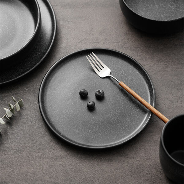 Enjoy the durability and ease of maintenance of black dishes.