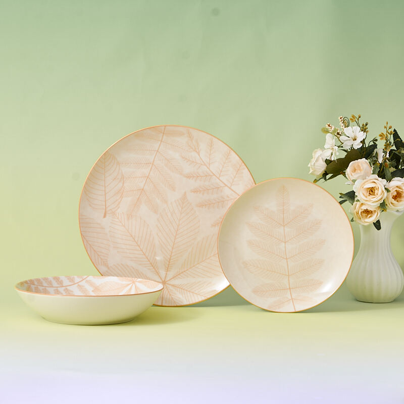 Customizable Printed Eco-Friendly Ceramic Tableware Set Includes Dinner Plate and Dining Food Storage Container factory