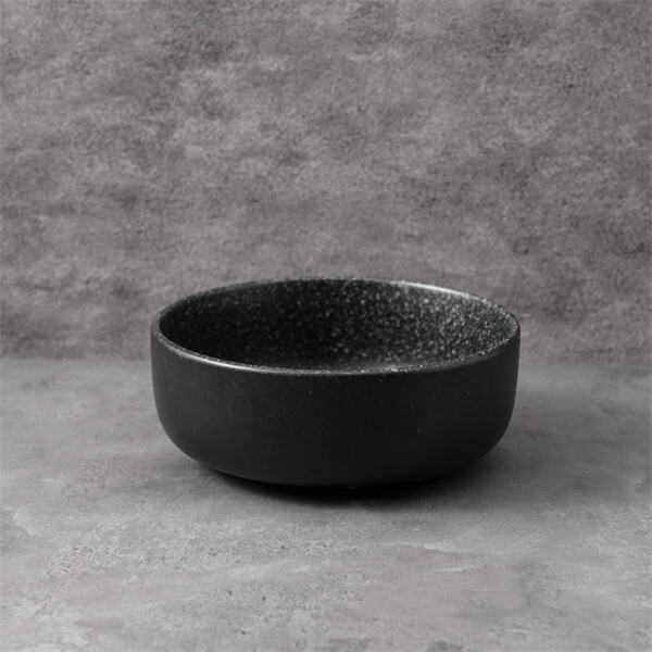 Add a black ceramic bowl to your table setting for a stylish look