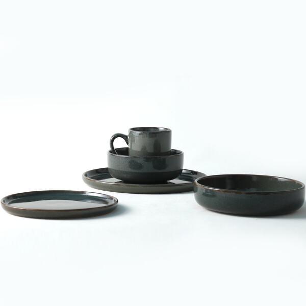 Upgrade your table setting with chic black stoneware