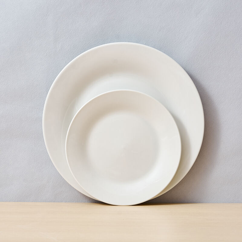 Nordic Vintage Style 16 Pcs White Porcelain Dinner Plate Sets China Factory Price Cheap Crockery Chinaware Dinnerware details