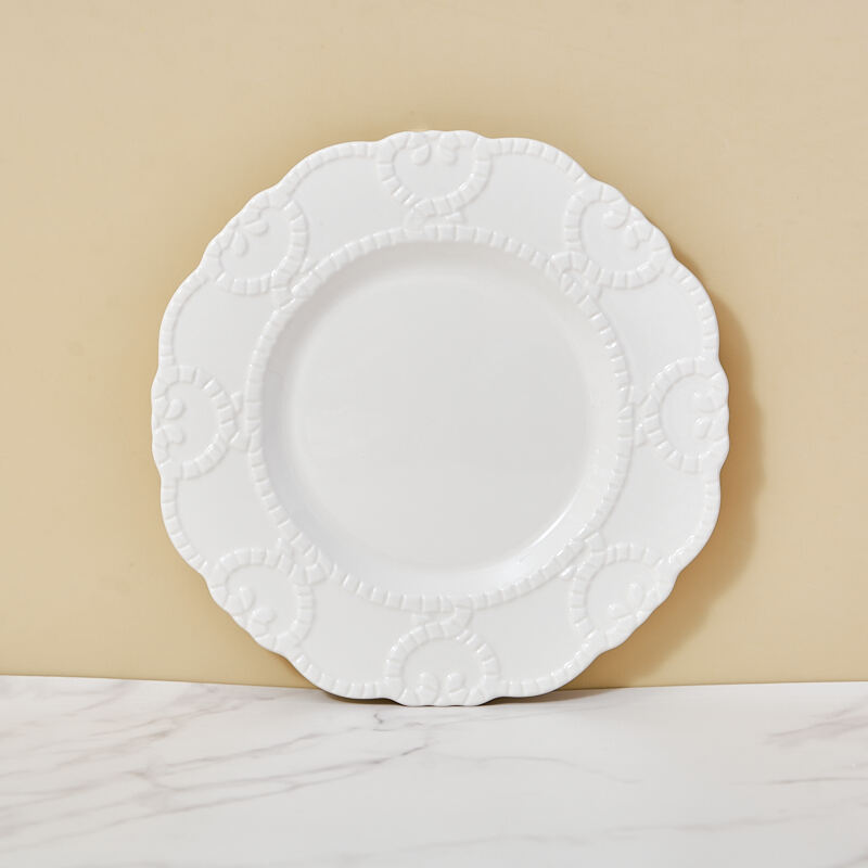 Premium Modern Embossed Dinner Plates-Dishwasher & Oven Safe Sustainable Custom Orders Welcome Commercial Use Party Hotels manufacture