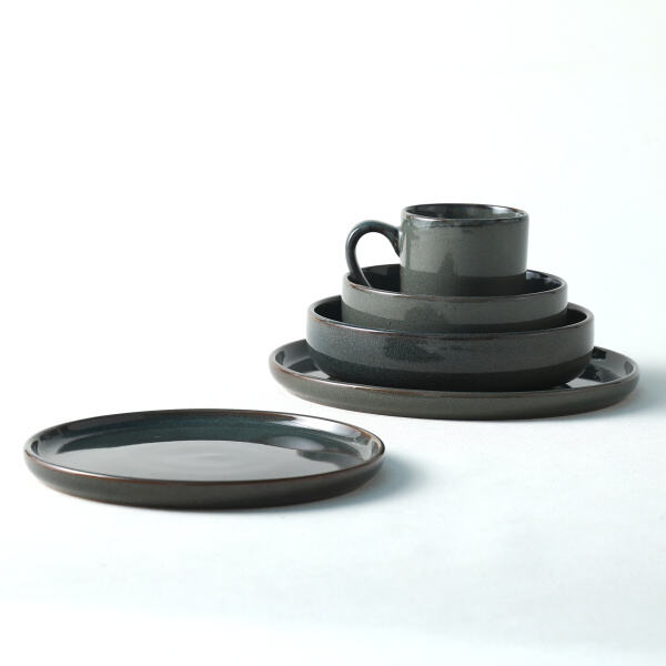 Add a touch of rustic charm to your table with a stoneware dinner set.