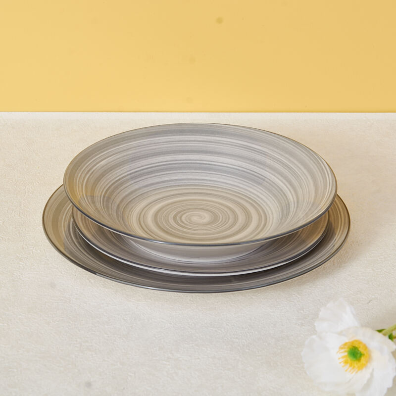 Commercial White Ceramic Dinner Plate Sectional Serving Set with Dishwasher & Microwave Safe details